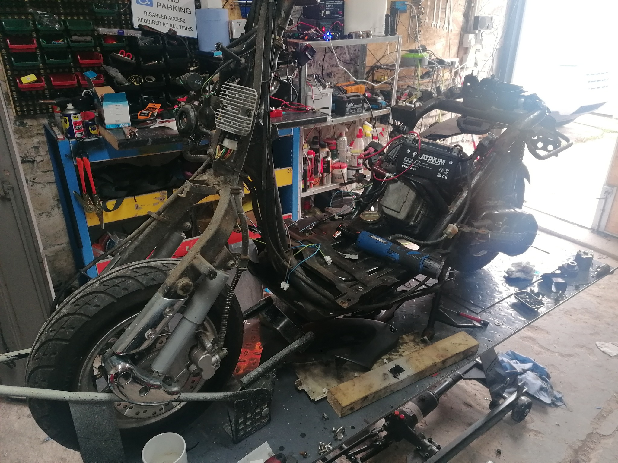 Bike X - Stripping the bike down and discovering someones dodgy wiring...