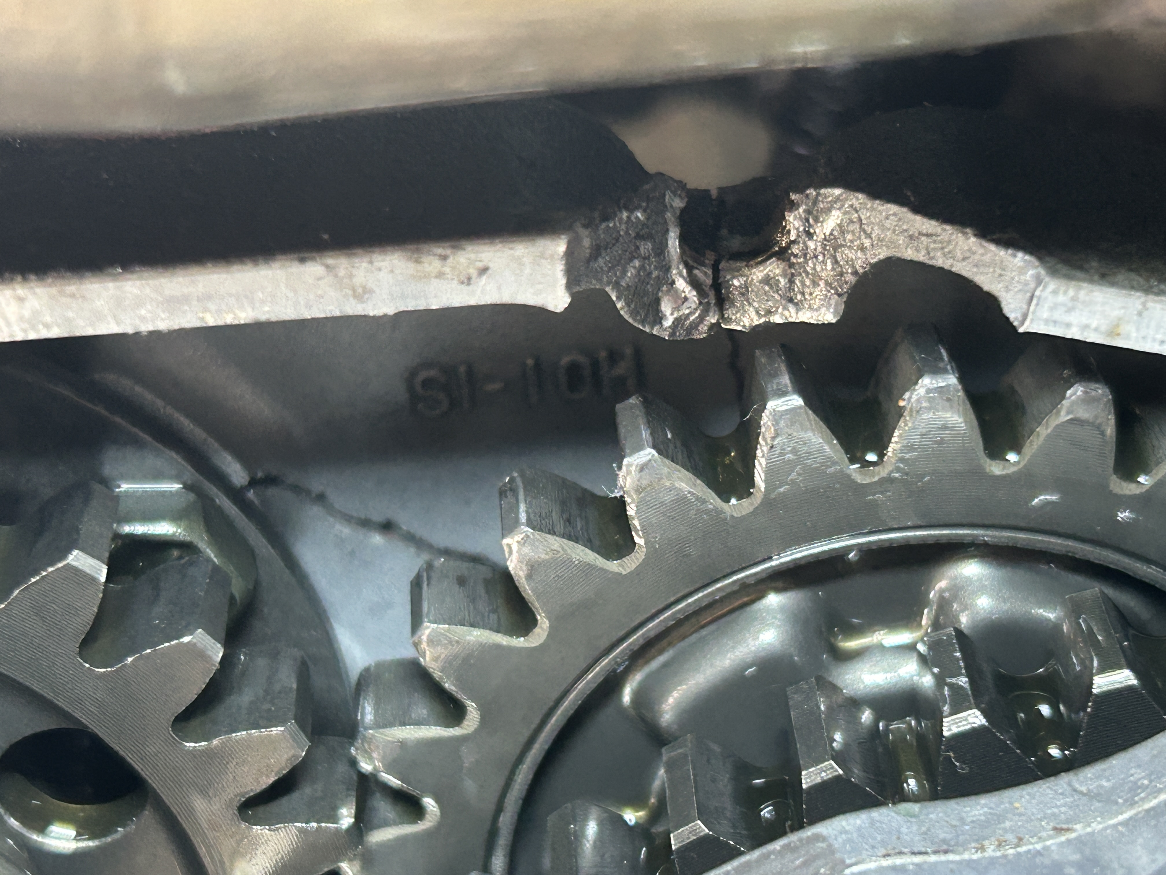 2008 Suzuki RM250 - Upon investigation, we found the engine housing had cracked